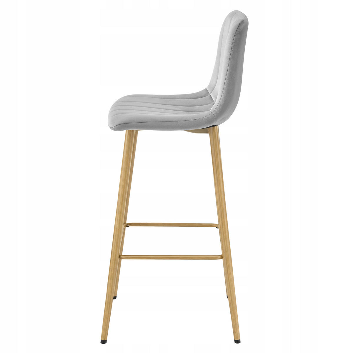 BARHOCKER Hellgrau 43x49 cm POZZA Ergonomisches Sitzkissen - Hellgrau/Grau, Metall (43/56/49cm)