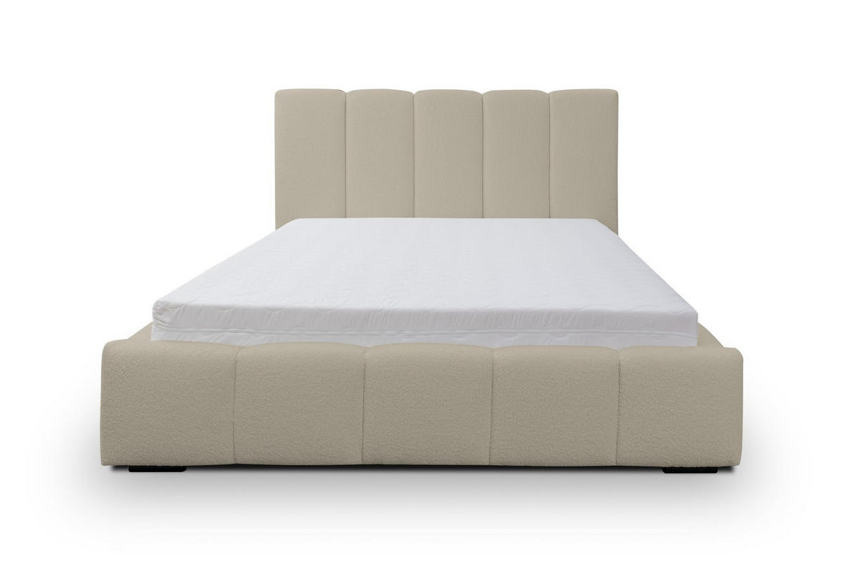 POLSTERBETT MARCO mit Bettkasten Boucle (Cappuccino, 140 x 200 cm) - Cappuccino, Holzwerkstoff (140/200cm) - VENASI MÖBEL