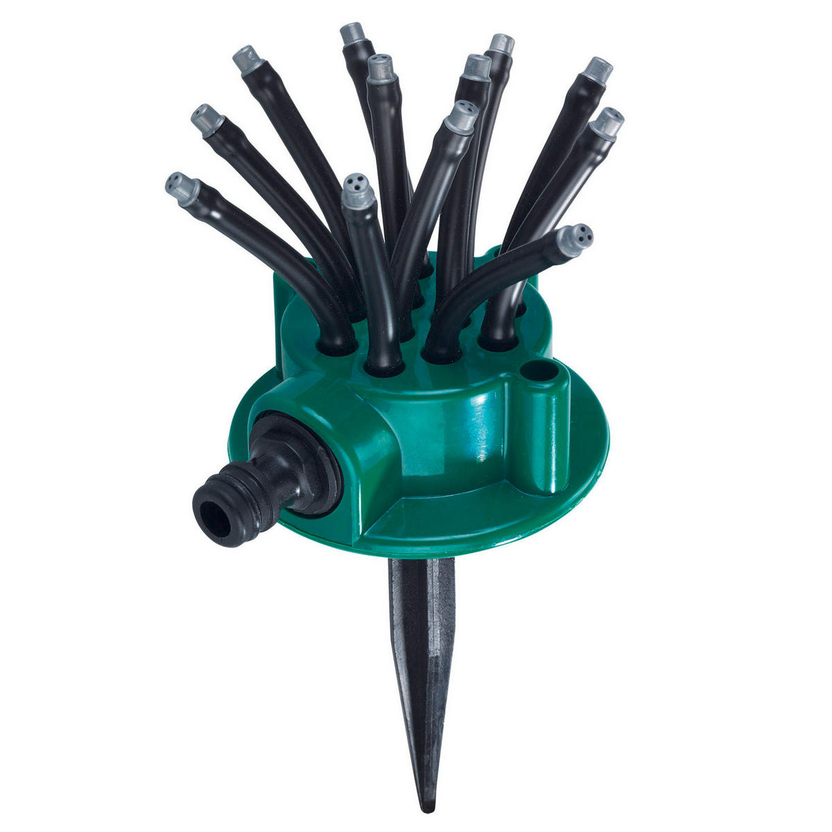 GARTENSPRINKLER Maximex mit 12 flexiblen Schläuchen - Grün, Kunststoff (9/21.5/9cm) - Maximex