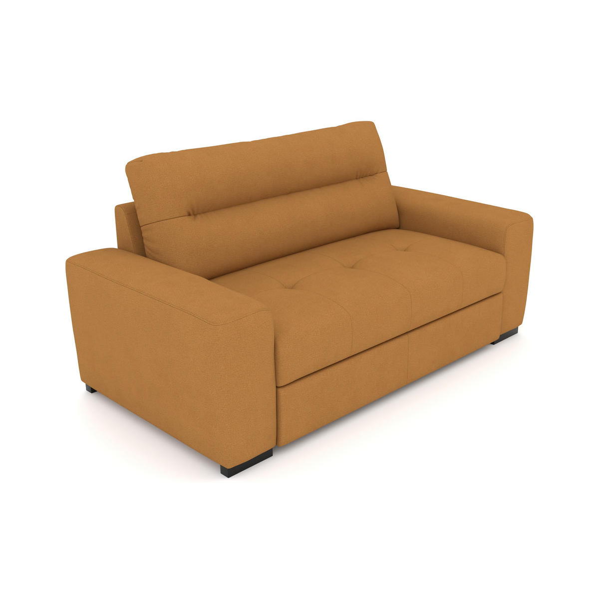 2-SITZER Carlisle Flachgewebe Gold 183/97/93 cm - Dunkelgelb, Kunststoff/Textil (183/93/97cm) - foamnova