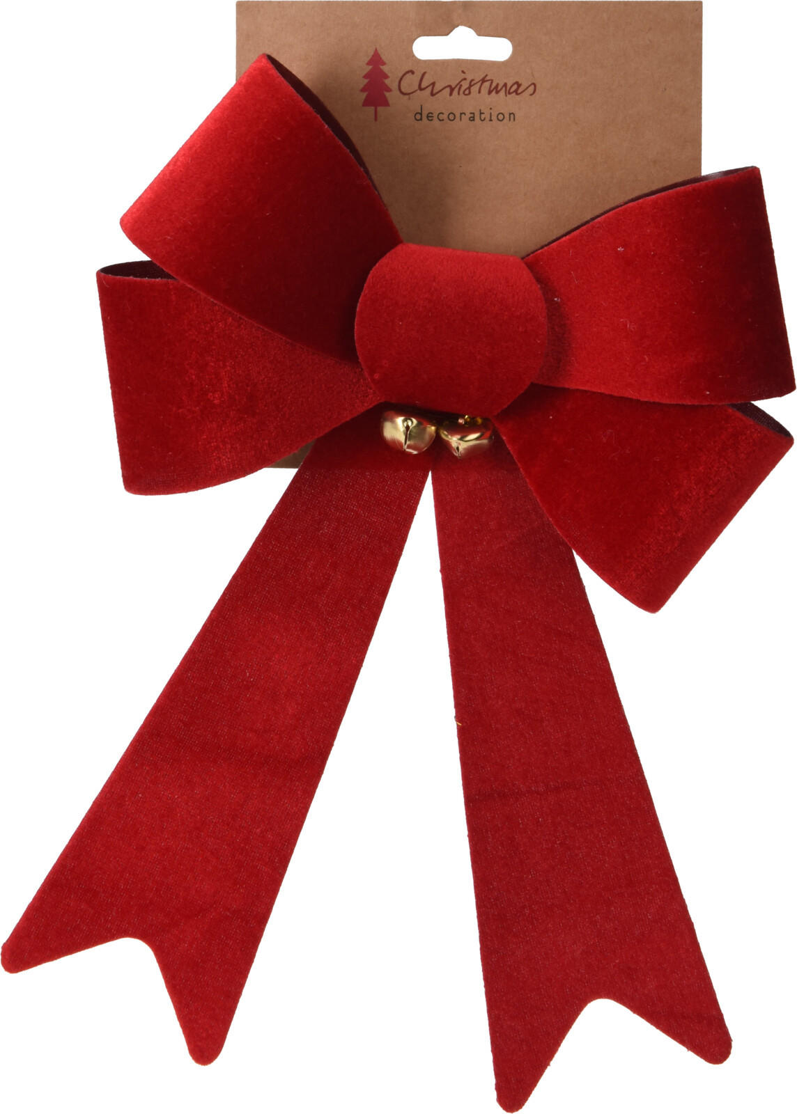 SCHLEIFE mit Glocken Basic Rot 23/4/33 cm Textilien - Rot, Textil (4/33/23cm) - Mondex