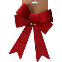 SCHLEIFE mit Glocken Basic Rot 23/4/33 cm Textilien - Rot, Textil (4/33/23cm) - Mondex