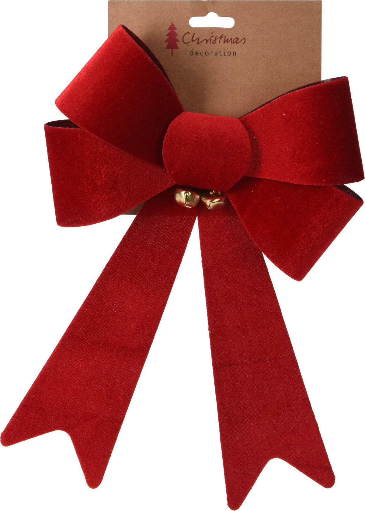 SCHLEIFE mit Glocken Basic Rot 23/4/33 cm Textilien - Rot, Textil (4/33/23cm) - Mondex