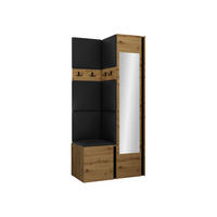 GARDEROBEN-SET Orion XXV - Schwarz/Eiche Artisan, Holzwerkstoff/Kunststoff (82/186/46cm) - MIRJAN24