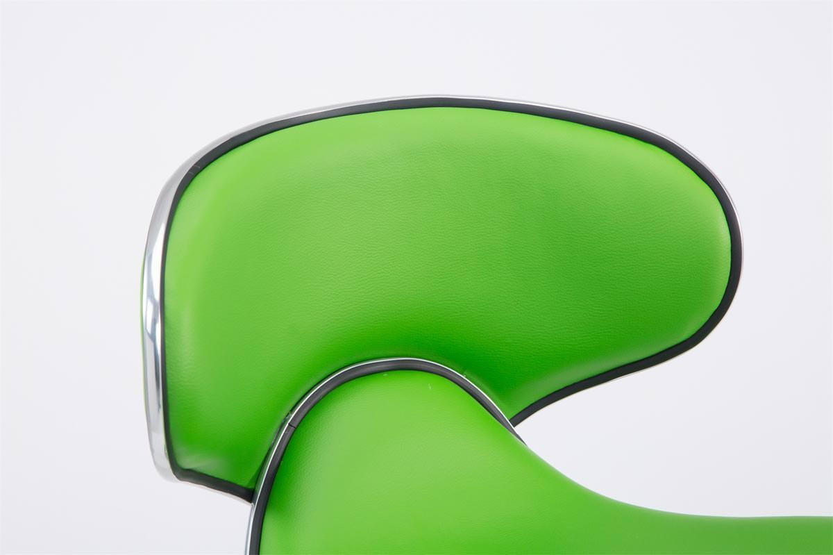 BARHOCKER 2er Set Lederlook grün - Chromfarben/Grün, Textil/Metall (46/88/49cm) - CLP