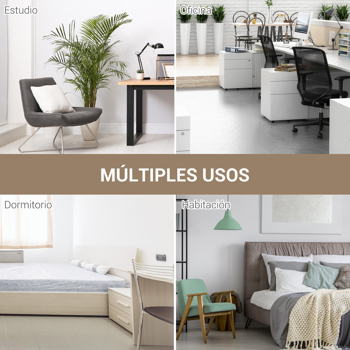 BÜROTISCH Eiche und Weiß 1 Stück - Multicolor, Holzwerkstoff (153/51/76cm) - GiPP