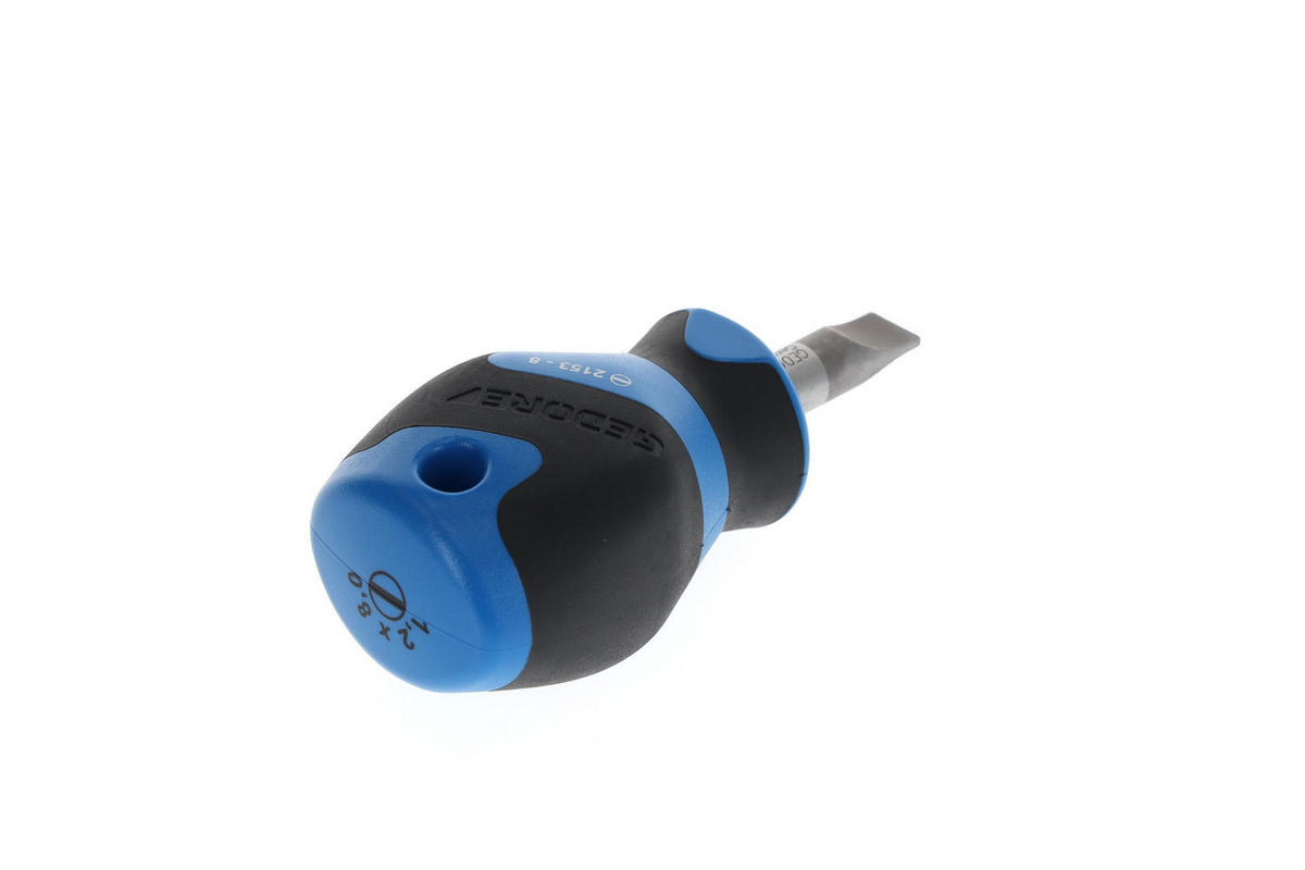 2153 8 SCHRAUBENDREHER, KURZE FORM, SCHLITZ 8 MM - Multicolor, Kunststoff/Metall (8/20cm) - Gedore