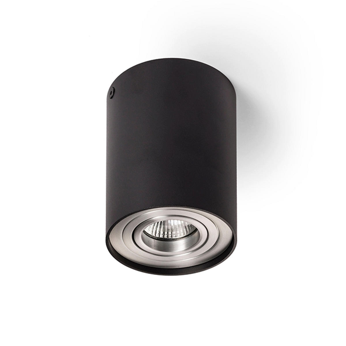 DECKENLEUCHTE MILANO I Matt schwarz gebürstetes Aluminium 35 W - Schwarz, Metall (95/95/125cm) - Rendl