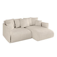 ECKSOFA Ottomane rechts ONESK-L 216x177x72 Beige Cord - Beige, Holzwerkstoff/Kunststoff (177/216cm) - ALTDECOR