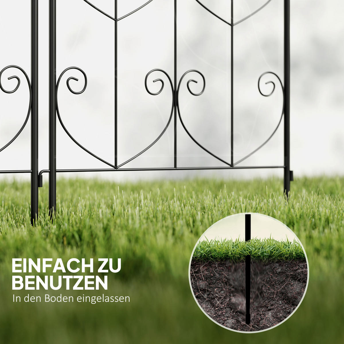 BLUMENKASTENHALTER aus Metall 50x120 cm in Schwarz mit Vogelmotiven - Schwarz, Metall (1.3/120/50cm) - Modfu
