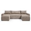 WOHNLANDSCHAFT Plush mit Schlaffunktion Beige Cord - Beige, Kunststoff/Textil (315/72/145cm) - Bromarkt