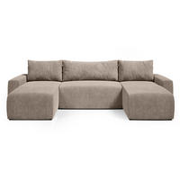 WOHNLANDSCHAFT Plush mit Schlaffunktion Beige Cord - Beige, Kunststoff/Textil (315/72/145cm) - Bromarkt