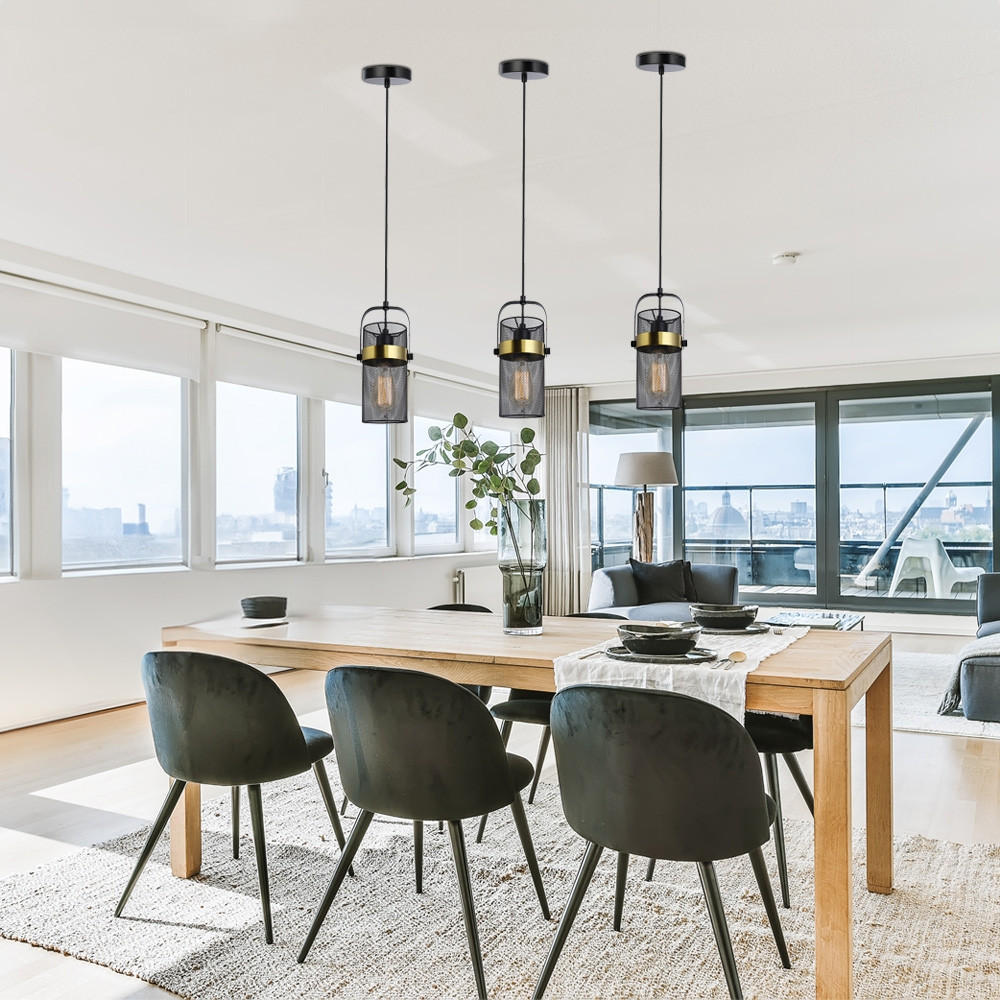 PENDELLEUCHTE LUMINOS - Schwarz, Metall (10.5/10.5/153cm) - Home Deluxe