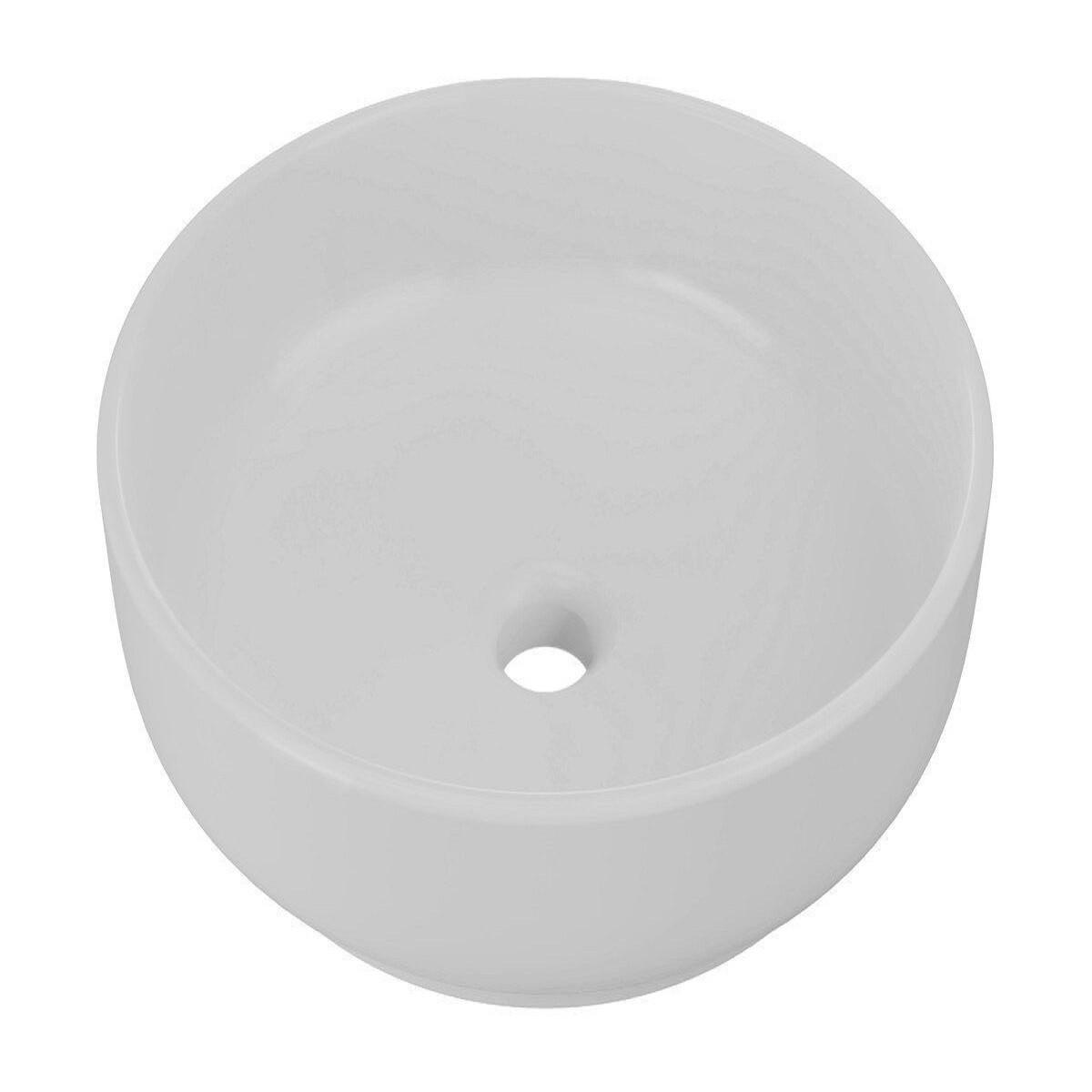 AUFSATZWASCHBECKEN 40 cm - RIVER 1 BM287 in Weiß / Matt - Weiß, Keramik (40/12/40cm)