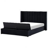 POLSTERBETT 180/200cm Schwarz Noyers - Schwarz, Textil (180/200cm) - Beliani