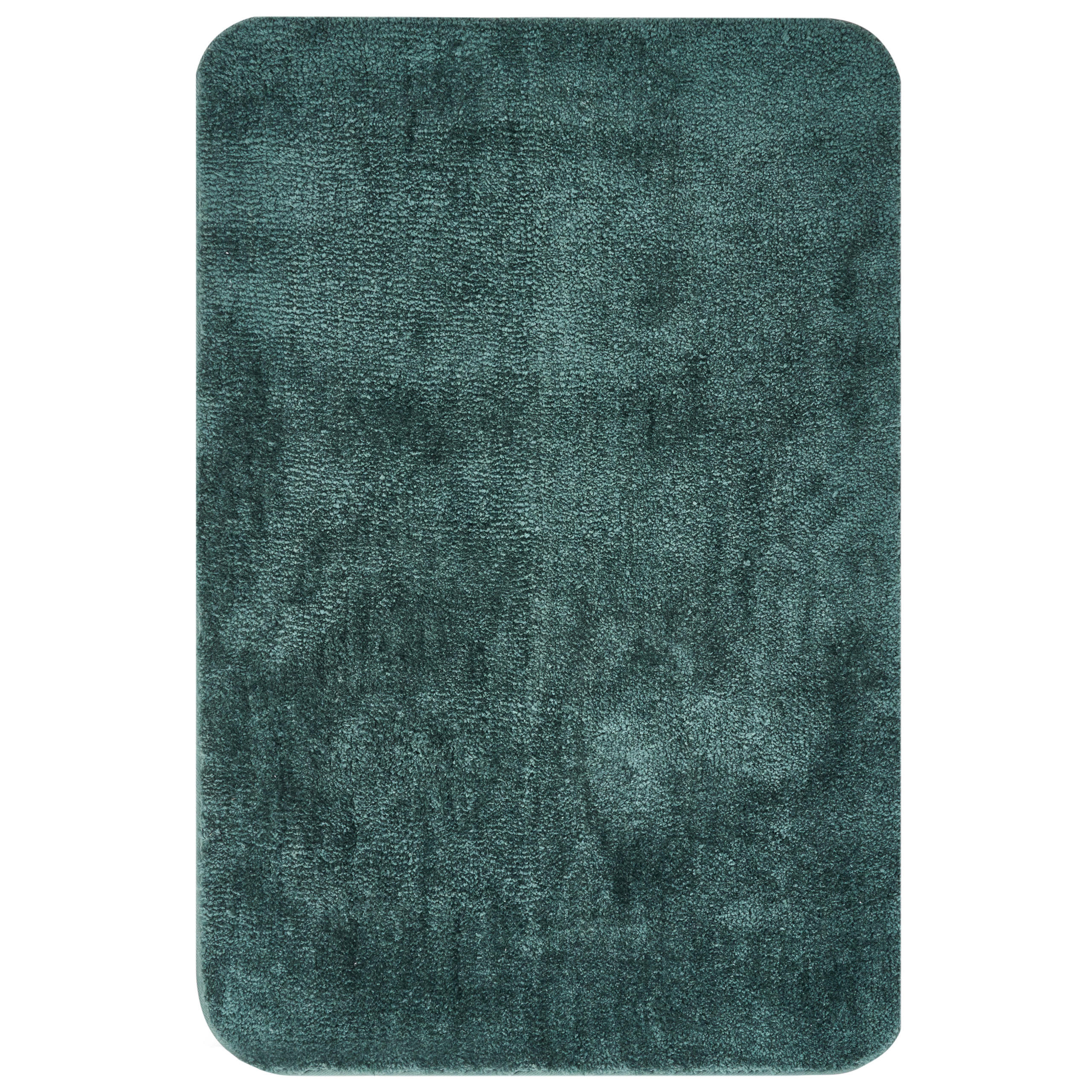 BADEMATTE Dunkelgrün 60/90 cm Mikrofaser Urlana - Dunkelgrün/Grün, Textil (60/90cm) - Beliani