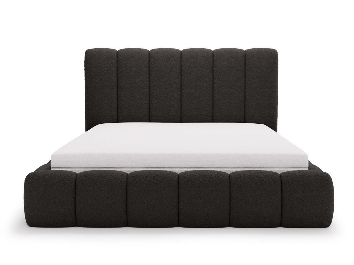 POLSTERBETT Imperial 140x200 Bouclé-Stoff Schwarz - Schwarz, Textil (140/200cm) - Graingold