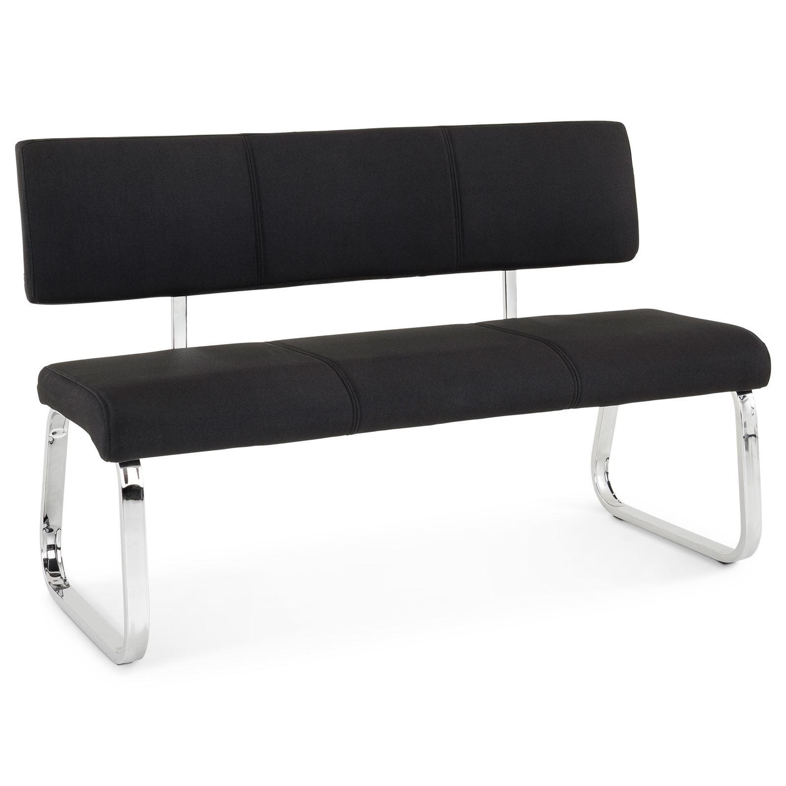 Idimex Esszimmerbank Schwarz 135x56x87 cm