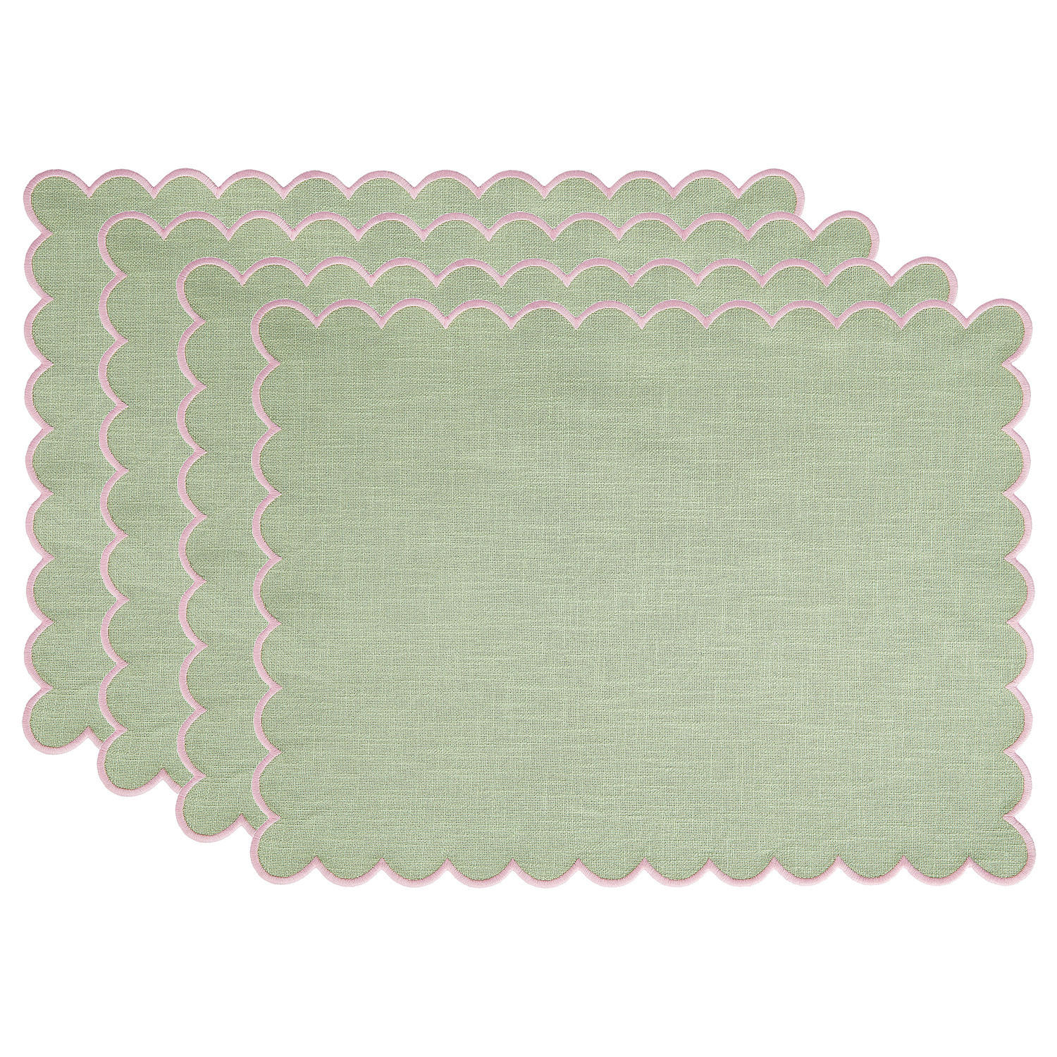 TISCHSET (4er Set) Summer Cheer - Grün, Textil (33/47cm) - Butlers