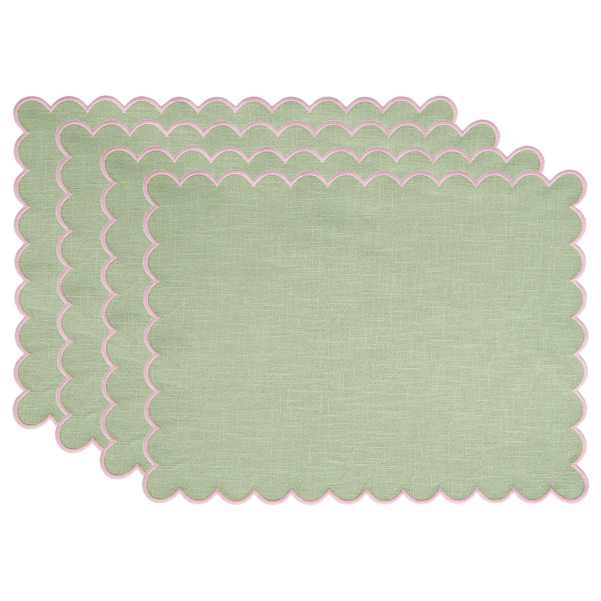 TISCHSET (4er Set) Summer Cheer - Grün, Textil (33/47cm) - Butlers