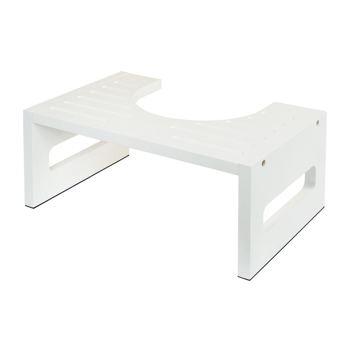 STOLEC za wc - bela, tekstil/les (43.5/18.5/43.5cm) - Relaxdays