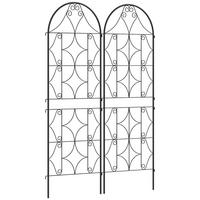 RANKGITTER DE-10033 2er-Set, rostfrei, 50x150 cm Schwarz - Schwarz, Metall (1.3/150/50cm) - ComfortXL