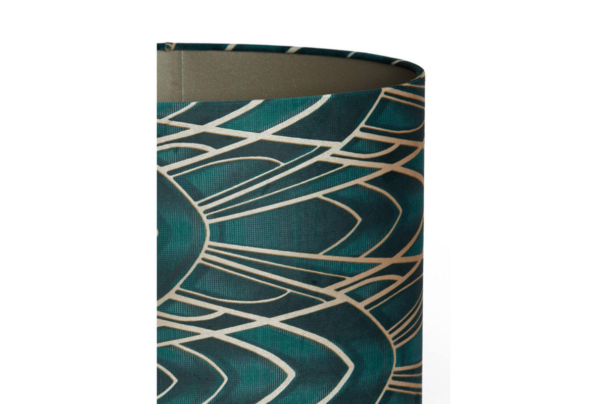 LAMPENSCHIRM Tiara Grün 38/17,5/28 cm - Grün, Textil (38/17.5/28cm) - Light & Living