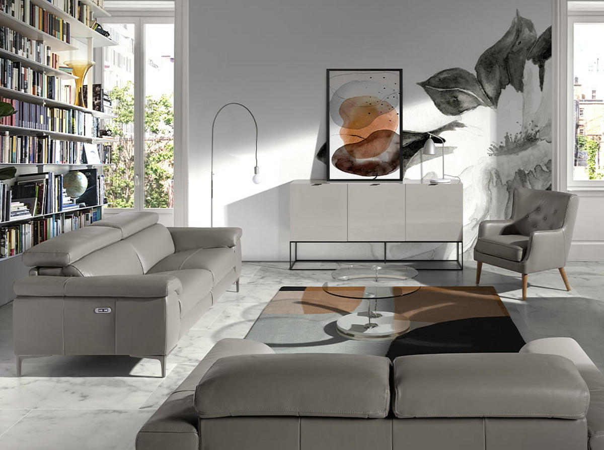 CHESTER Sessel dunkelgrau Leder - Dunkelgrau/Anthrazit, Leder/Holz (75/89/80cm) - ANGEL CERDA