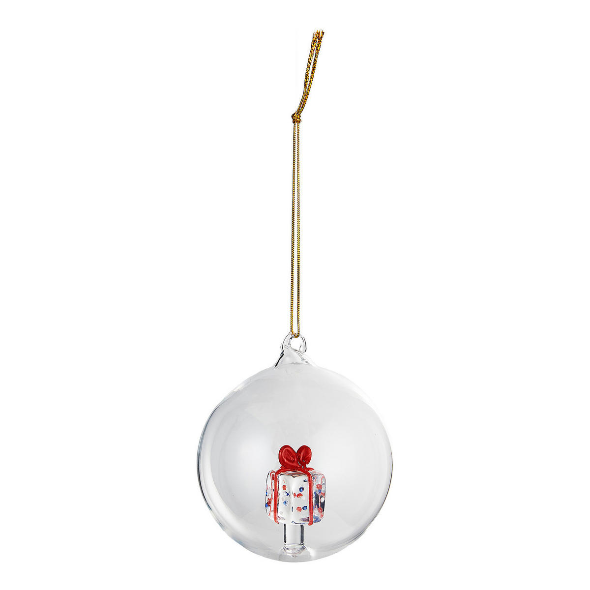 CHRISTBAUMKUGEL Hang On Geschenk - Transparent, Glas (8/8/9cm) - Butlers