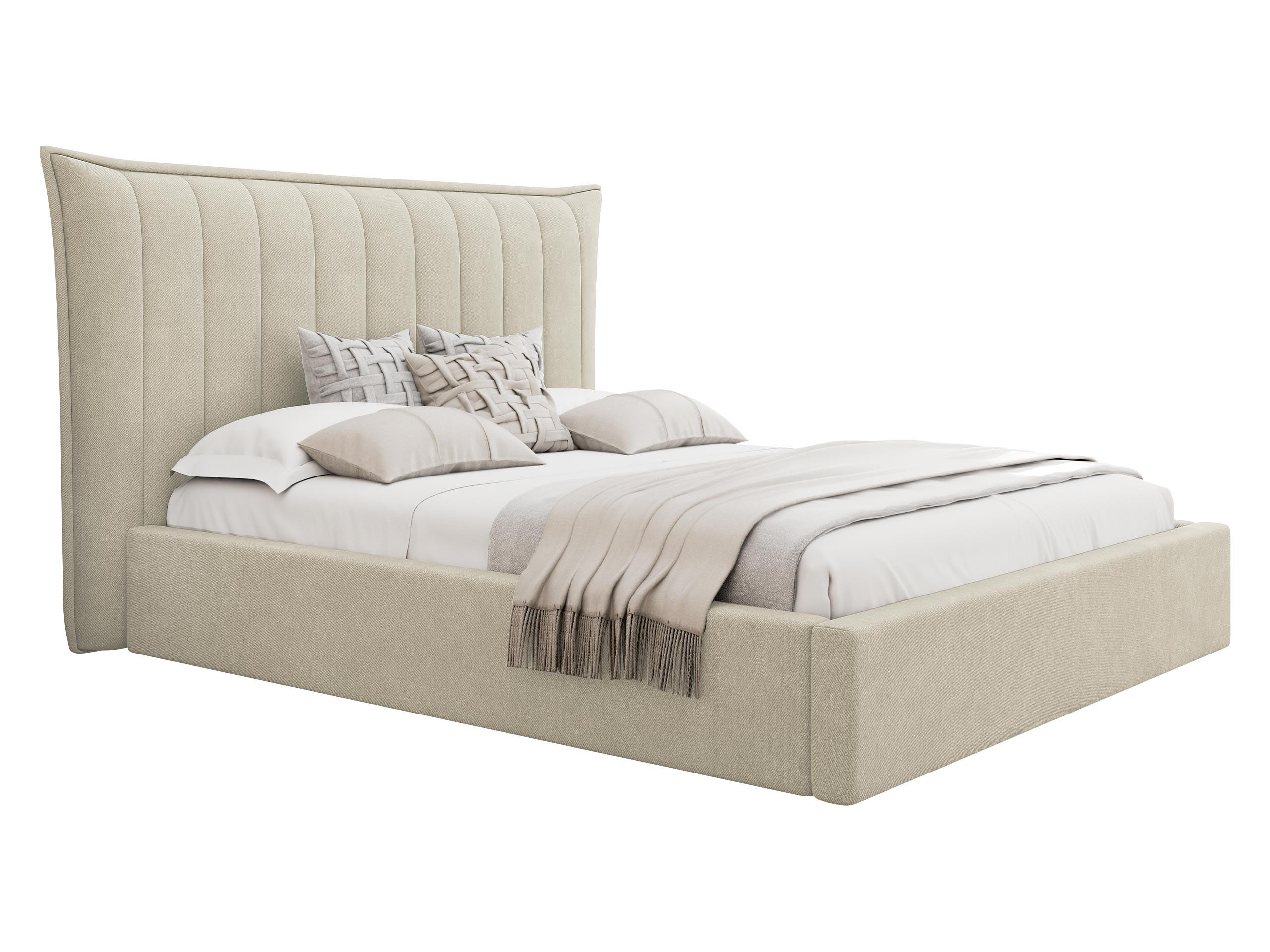 POLSTERBETT Lilikus - Beige/Naturfarben, Holz/Holzwerkstoff (180/200cm) - MIRJAN24