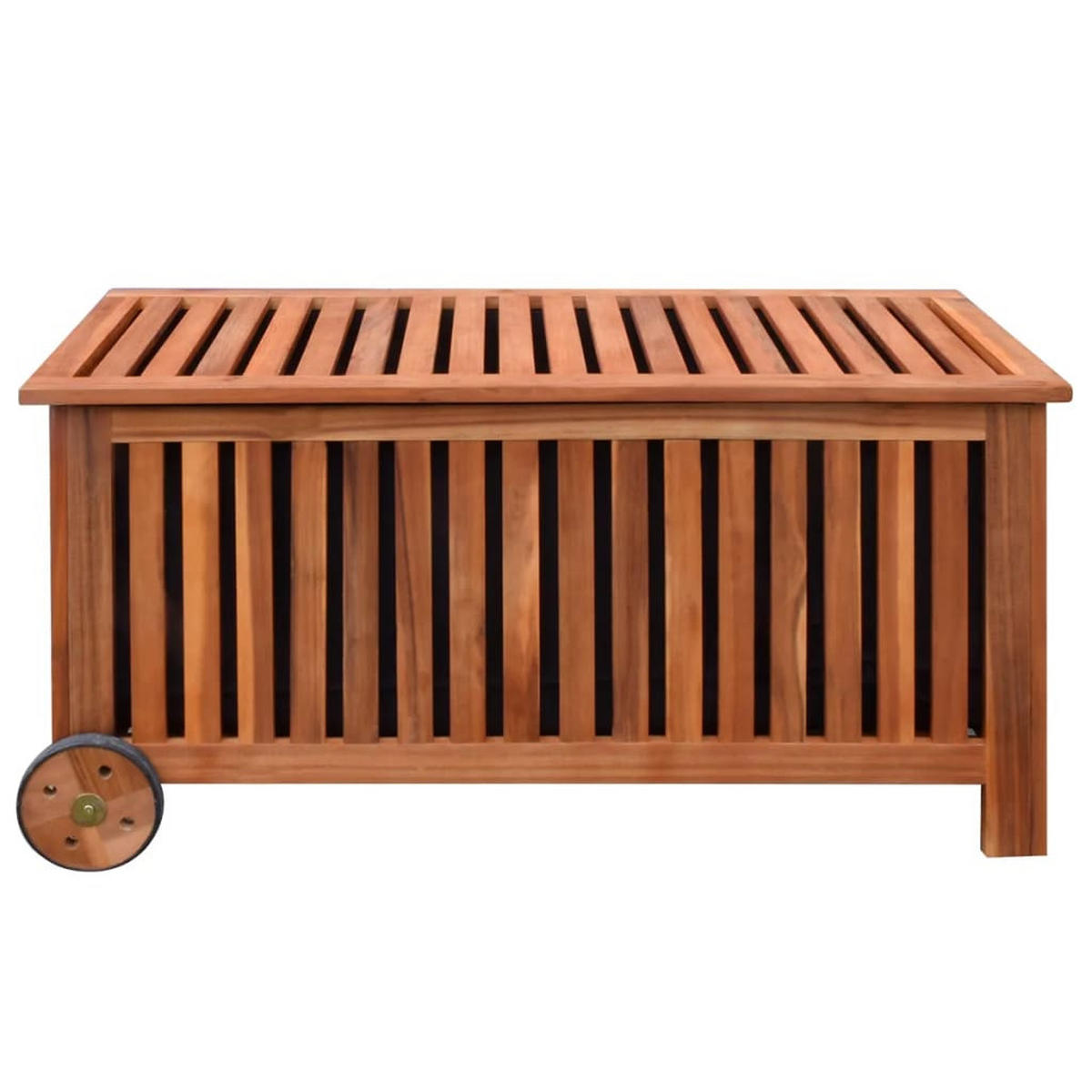 GARTEN-AUFBEWAHRUNGSBOX 118x52x58 cm Holz - Braun, Holz (52/58/118cm) - furnicato