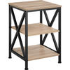 BEISTELLTISCH Nottingham,40,5 x 40,5 x 60,5 cm,Industrial Holz hell, Eiche Sonoma - Naturfarben, Holz (40.5/40.5/60.5cm) - tectake