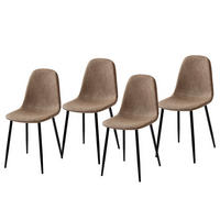 POLSTERSTUHL - Metall / Kunstleder - Braun, Kunststoff/Metall (44/87/53cm) - home24