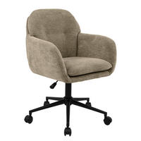 BÜRODREHSTUHL - Schwarz/Braun, Textil/Metall (61/85/61cm) - home24