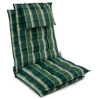 HOCHLEHNER Sun-HL 119x50x8cm Grün-Kariert (2tlg) - Dunkelgrün, Textil (50/120cm) - Beautissu 