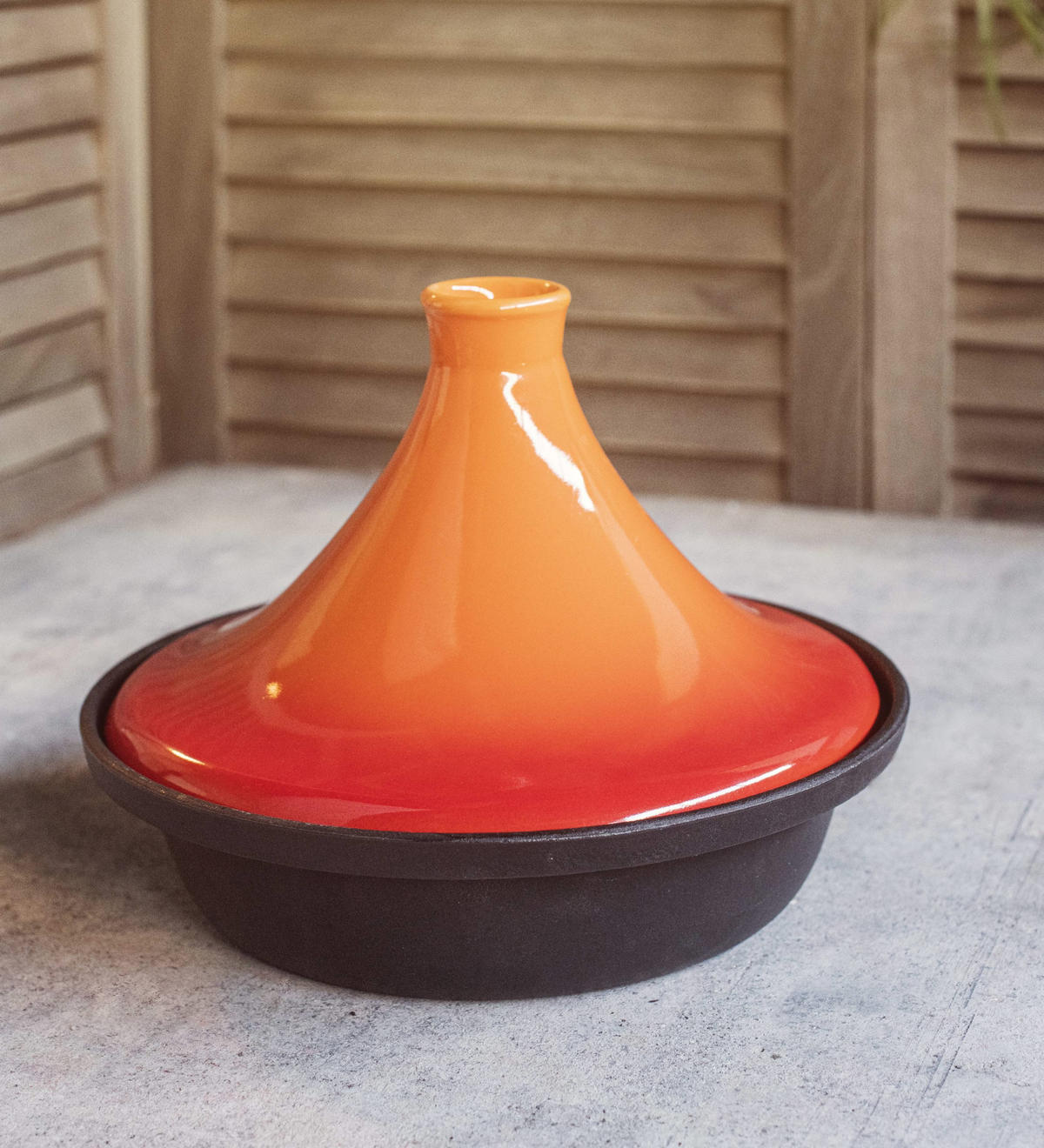 TAJINE Cosy & Trendy Induktion – Schwarz/Orange – ø 25 cm - Orange, Keramik (25cm) - Cosy & Trendy