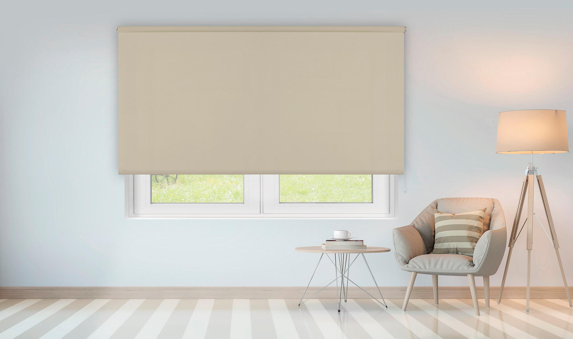 SEITENZUGROLLO lichtdurchlässig Chela - Beige, Textil (150/250/250cm) - VIEWTEX