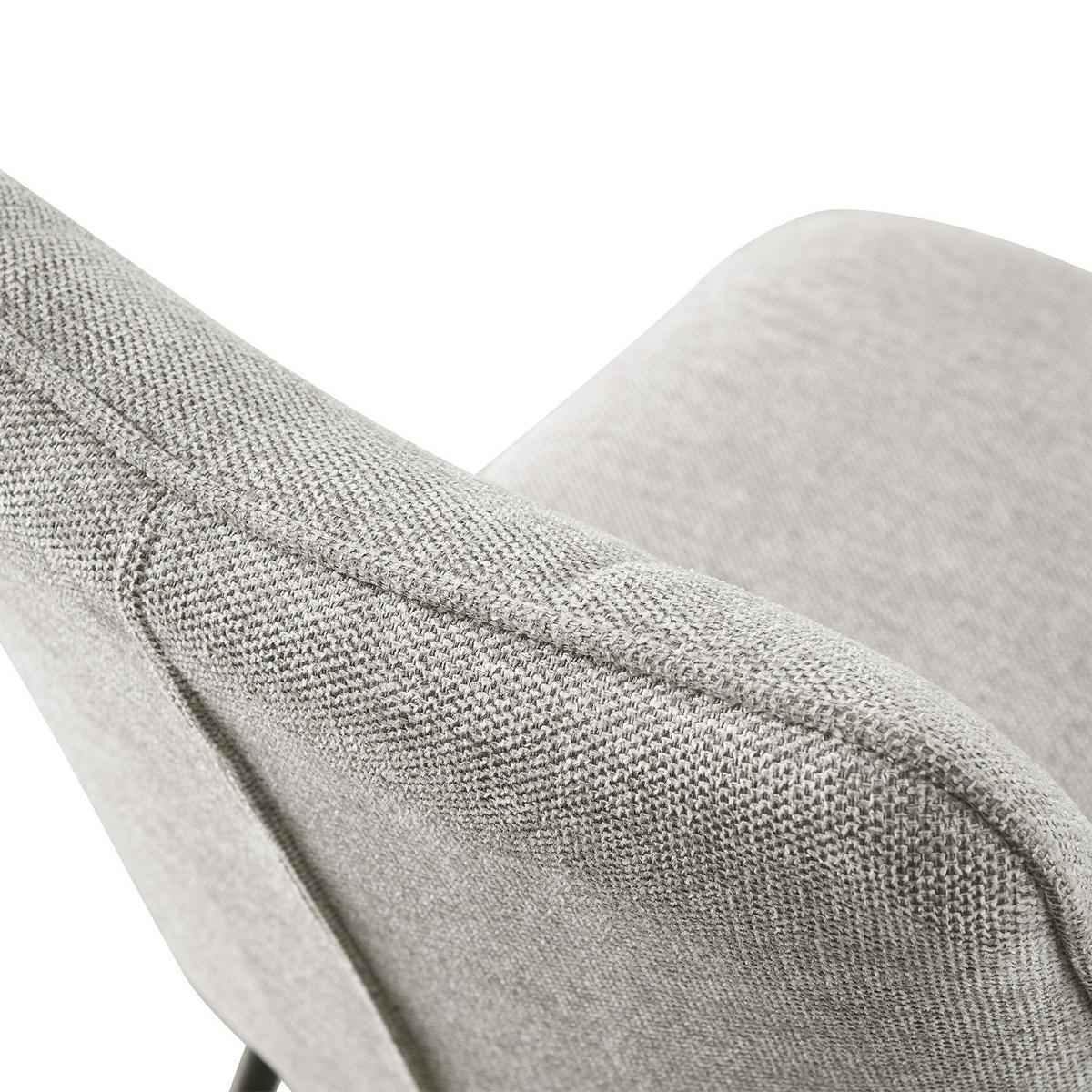 STUHL NELE Grau 2 Stück - Grau, Textil/Metall (46/85/60cm) - B&D Home