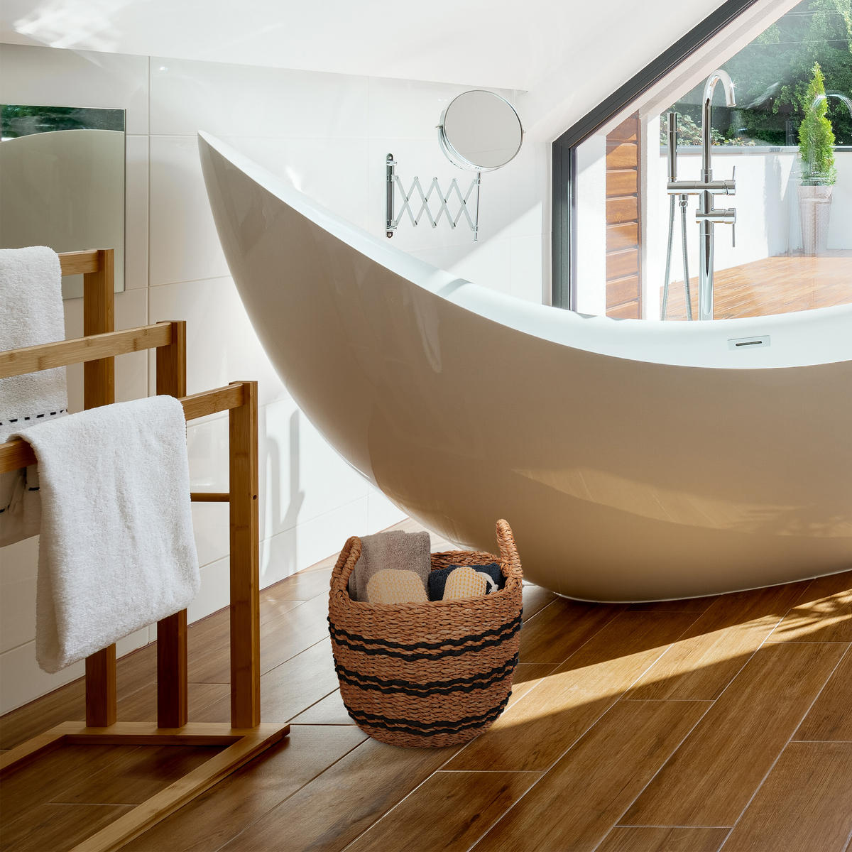 AUFBEWAHRUNGSKORB - Hellbraun, Textil (35/35/35cm) - Relaxdays