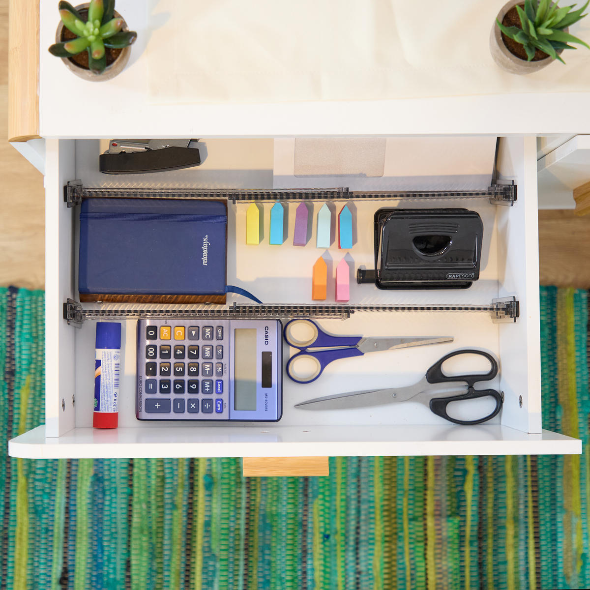 16-DIELNA súprava na členenie zásuviek - priehľadné, plast (28/8/2.5cm) - Relaxdays