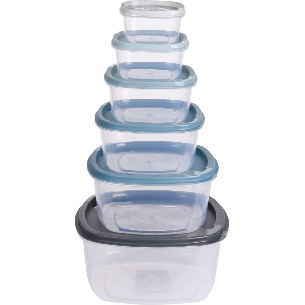 LEBENSMITTELBEHÄLTER 6er Set mit Deckel - Transparent, Kunststoff (22.5/11/22.5cm) - Excellent Houseware