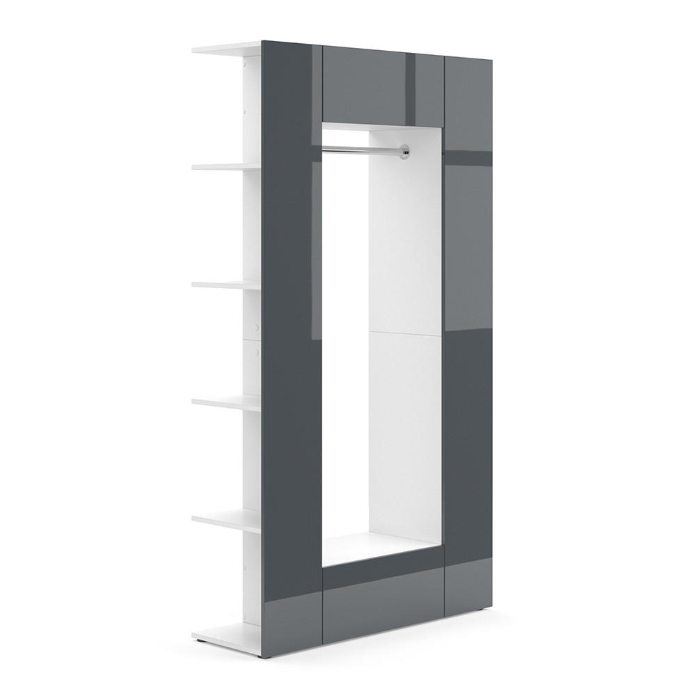 GARDEROBE Mats Anthrazit 36.6 x 191 cm - Anthrazit, Holzwerkstoff (36.6/191/106cm) - Vicco