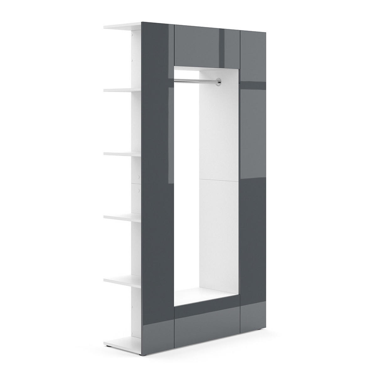 GARDEROBE Mats Anthrazit 36.6 x 191 cm - Anthrazit, Holzwerkstoff (36.6/191/106cm) - Vicco