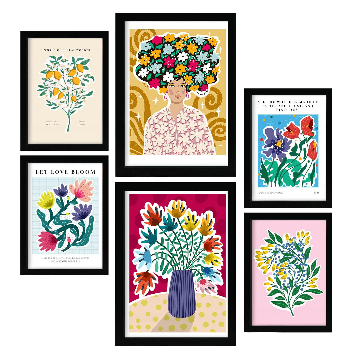 POSTER Set Mit 6 Beeindruckendes Zusammenfassung A3 & A4 Rahmenlos - Klar, Papier (29/3cm) - Nacnic