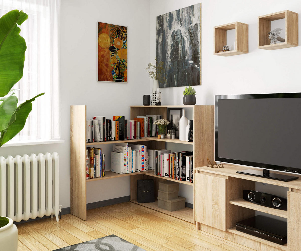 STANDREGAL Eiche Sonoma 109,3/173,6/30 - Sonoma Eiche, Holzwerkstoff (173.6/109.3/30cm) - RAUMHIRSCH FURNITURE