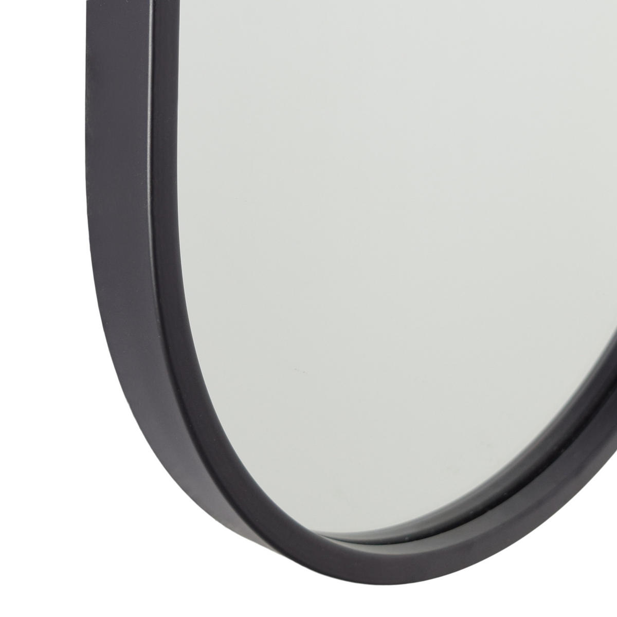 WANDSPIEGEL Boston Schwarz - Schwarz, Metall (30/80/4cm) - Fragix