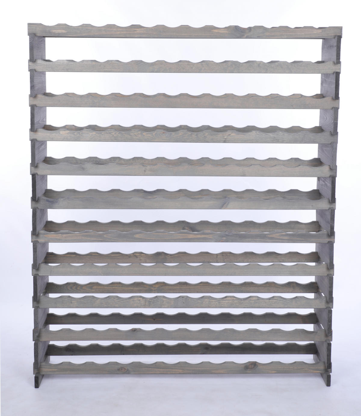 WEINREGAL VINOTECA FLEX PRO HxBxT 149x123x28cm 132 Flaschen auf 11 Ebenen Grau - Grau, Holz (123/149/28cm) - PROREGAL
