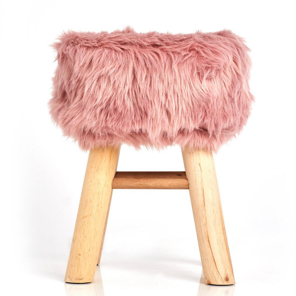 KINDERHOCKER Rosa - Rosa/Braun, Textil (29/39/29cm) - ZELLER