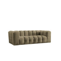 SOFA 3-Sitzer, Komfort, BALOO, Stoff Schenille, Olive - Olivgrün, Holz (222/75/106cm) - Kaiser Möbel