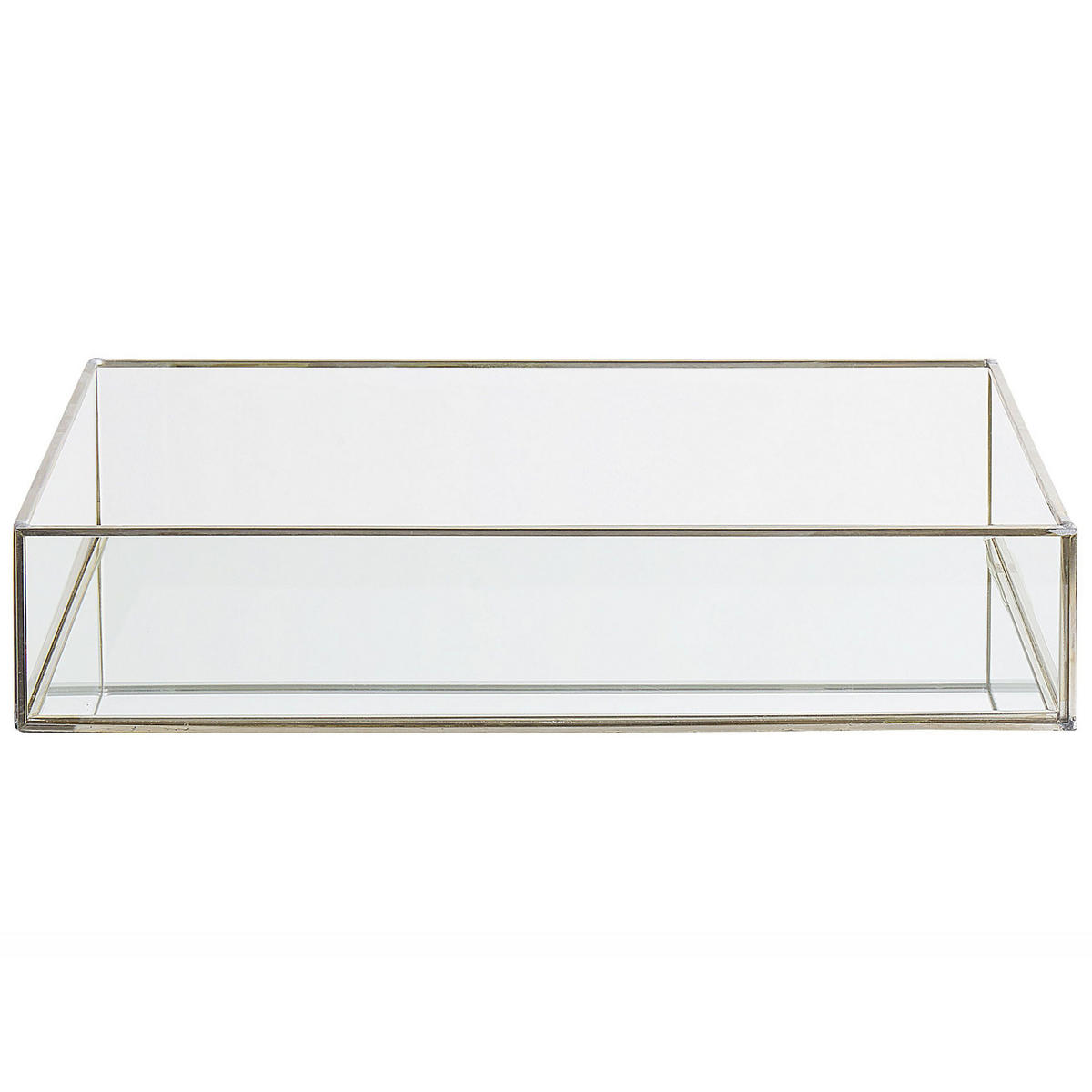 TABLETT Spiegeleffekt Silber Grenoble - Silberfarben, Glas (6cm) - Beliani
